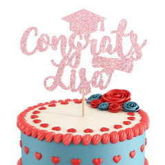 Personalized Graduation Cake Topper Congrats Class Of Graduate Party Cake Decor