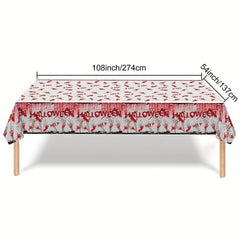 Halloween Party Supplies Set Bloodstained Tablecloth Paper Plate Napkin Cup