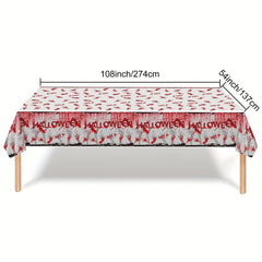 Halloween Party Supplies Set Bloodstained Tablecloth Paper Plate Napkin Cup