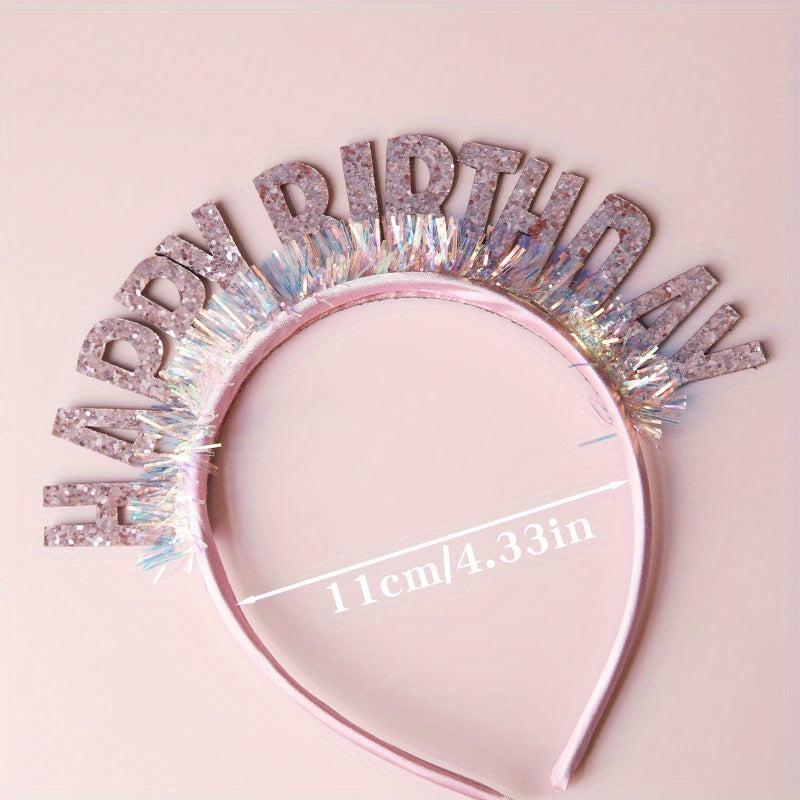 Happy Birthday Laser Sequin Flash Sushi Headband Dress Up