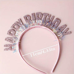 Happy Birthday Laser Sequin Flash Sushi Headband Dress Up