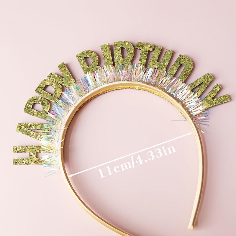 Happy Birthday Laser Sequin Flash Sushi Headband Dress Up