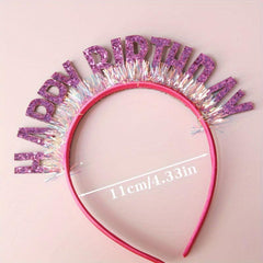 Happy Birthday Laser Sequin Flash Sushi Headband Dress Up