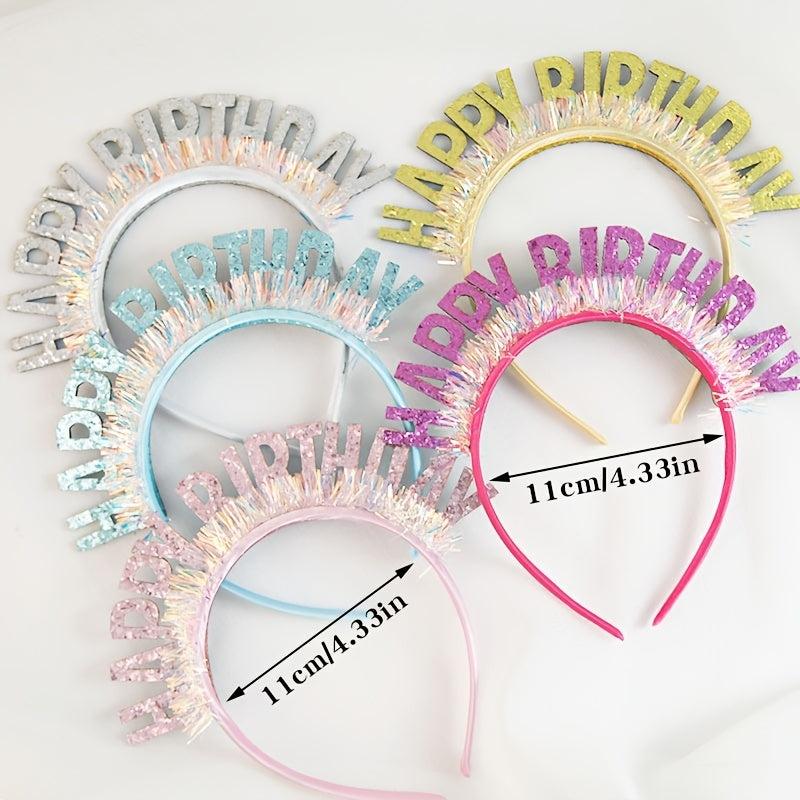 Happy Birthday Laser Sequin Flash Sushi Headband Dress Up