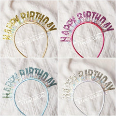 Happy Birthday Laser Sequin Flash Sushi Headband Dress Up
