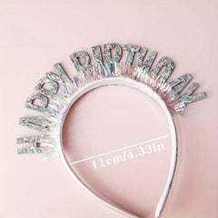 Happy Birthday Laser Sequin Flash Sushi Headband Dress Up