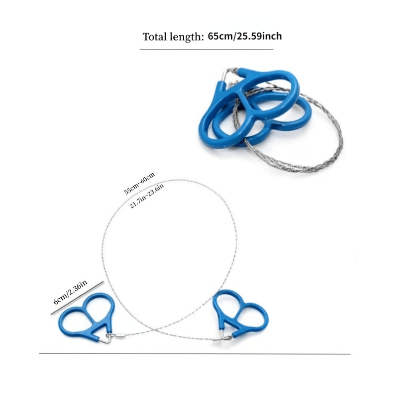 Portable Stainless Steel Wire Chain Saw for Camping Hiking Trekking