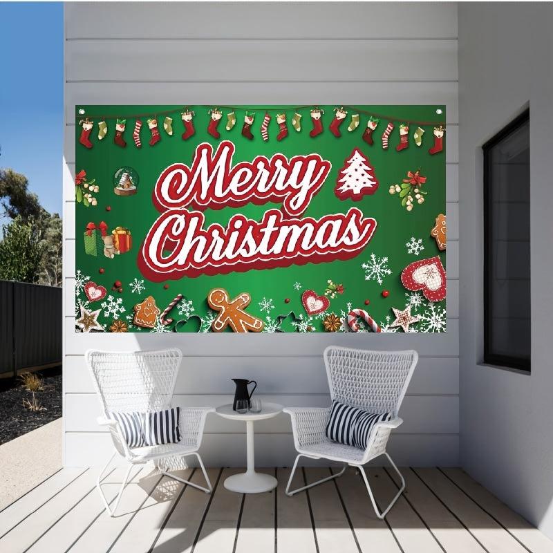 Merry Christmas Banner 109X179 cm
