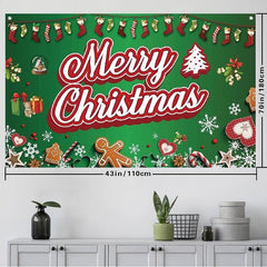 Merry Christmas Banner 109X179 cm