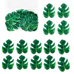 48pcs Edible Monstera Leaf Palm Leaves Cake Topper