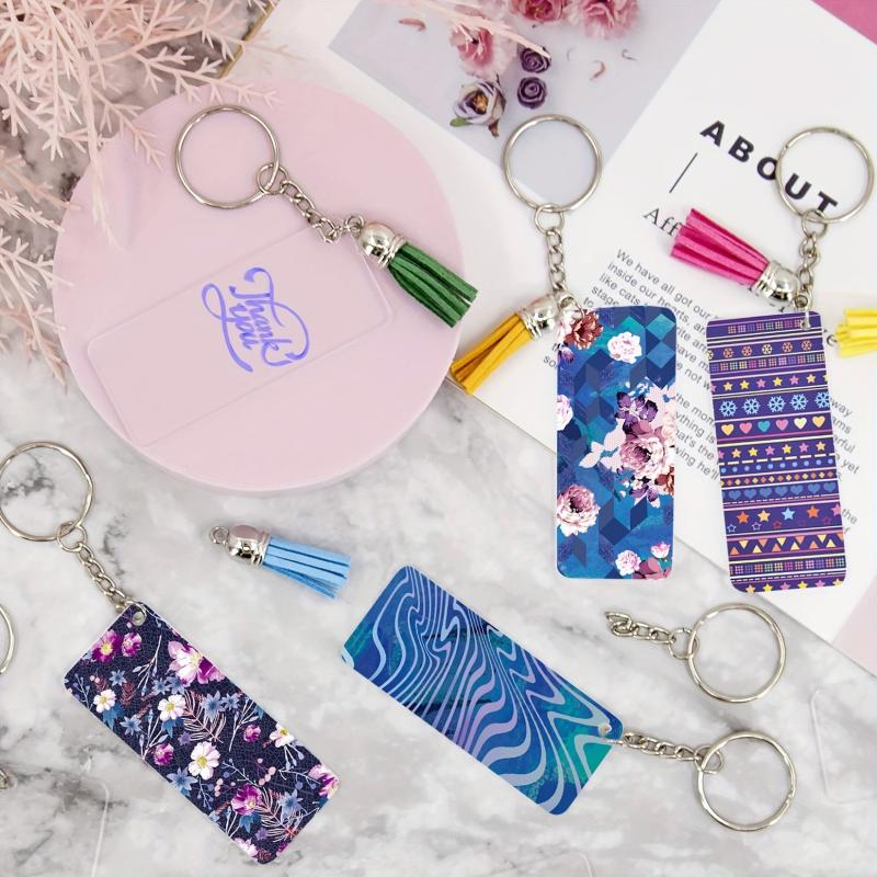 120pcs Acrylic Keychain Kit for DIY Crafts and Parties