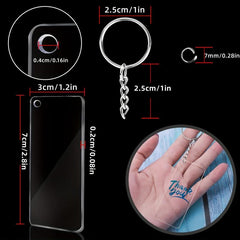 120pcs Acrylic Keychain Kit for DIY Crafts and Parties
