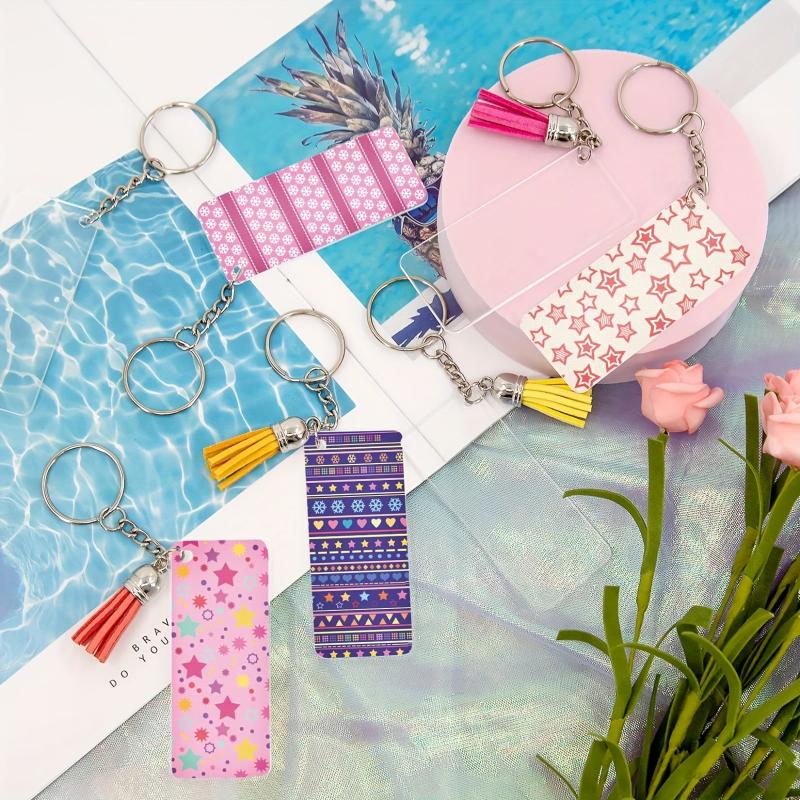 120pcs Acrylic Keychain Kit for DIY Crafts and Parties