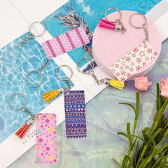 120pcs Acrylic Keychain Kit for DIY Crafts and Parties