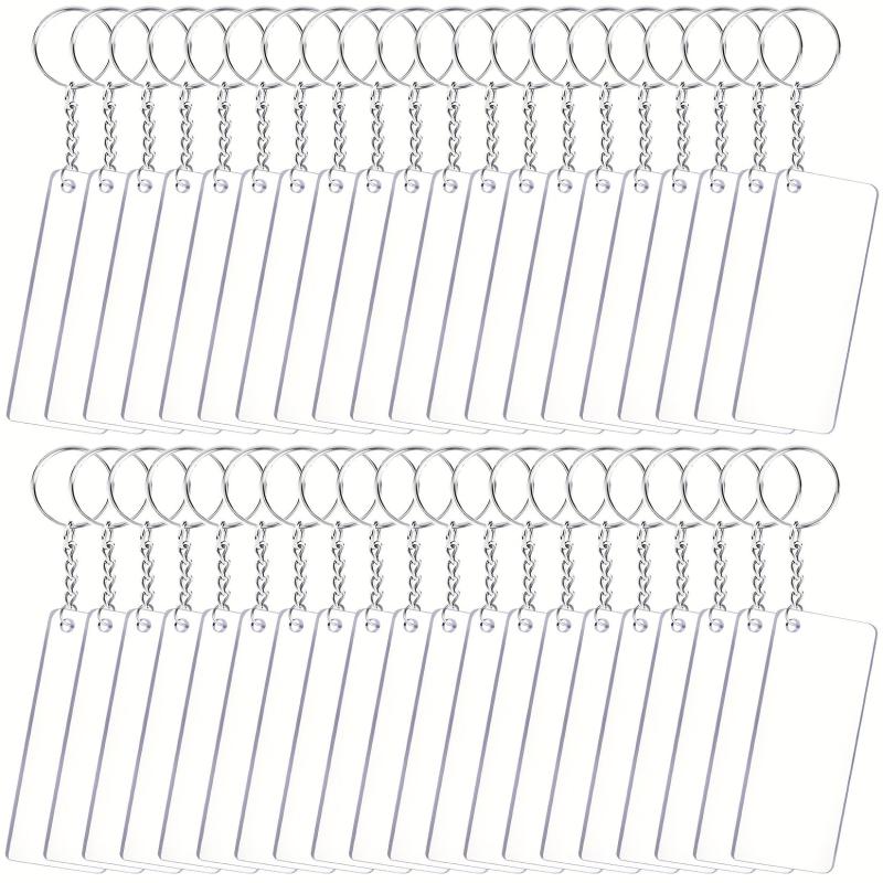 120pcs Acrylic Keychain Kit for DIY Crafts and Parties