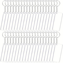 120pcs Acrylic Keychain Kit for DIY Crafts and Parties