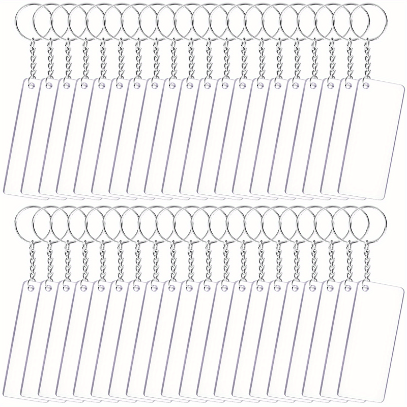 120pcs Acrylic Keychain Kit for DIY Crafts and Parties