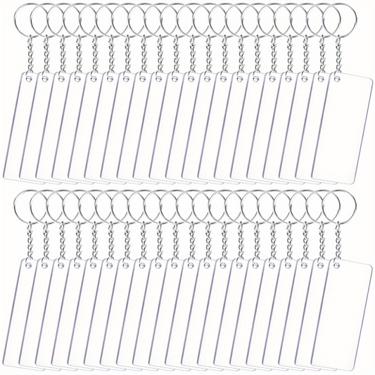 120pcs Acrylic Keychain Kit for DIY Crafts and Parties