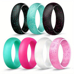 Women's Silicone Ring Set - Low Allergy and Flexible - Perfect for Sports