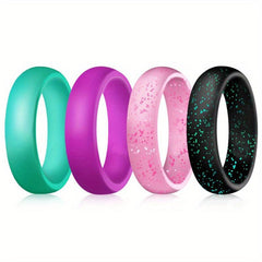 Women's Silicone Ring Set - Low Allergy and Flexible - Perfect for Sports