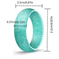 Women's Silicone Ring Set - Low Allergy and Flexible - Perfect for Sports