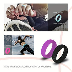 Women's Silicone Ring Set - Low Allergy and Flexible - Perfect for Sports