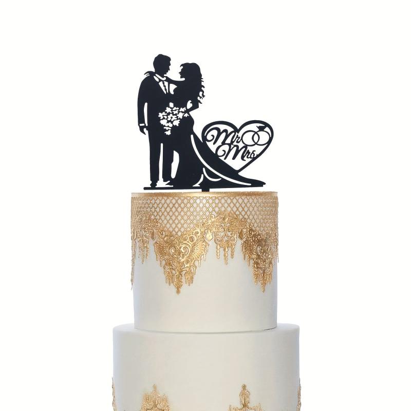 Mr & Mrs Acrylic Cake Topper - Wedding & Anniversary Decor