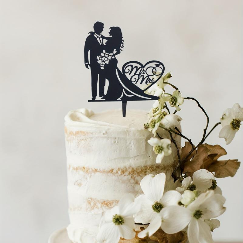 Mr & Mrs Acrylic Cake Topper - Wedding & Anniversary Decor