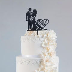 Mr & Mrs Acrylic Cake Topper - Wedding & Anniversary Decor