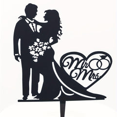 Mr & Mrs Acrylic Cake Topper - Wedding & Anniversary Decor