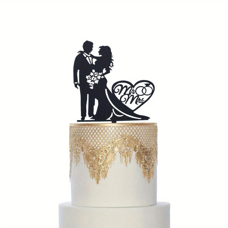 Mr & Mrs Acrylic Cake Topper - Wedding & Anniversary Decor