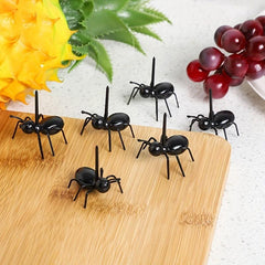12pcs Animal Food Forks Reusable Ant Toothpick Fruit Picks Cocktail Picks