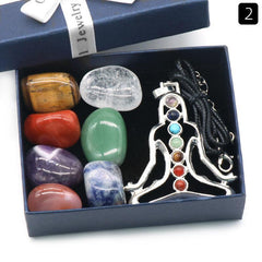 Chakras Energy Stones Crystal Healing Set