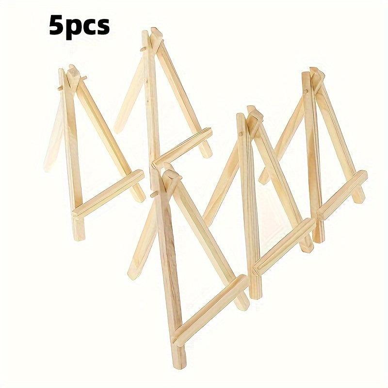 5pcs Mini Artist Wooden Easel Wedding Table Card Stand Display Holder