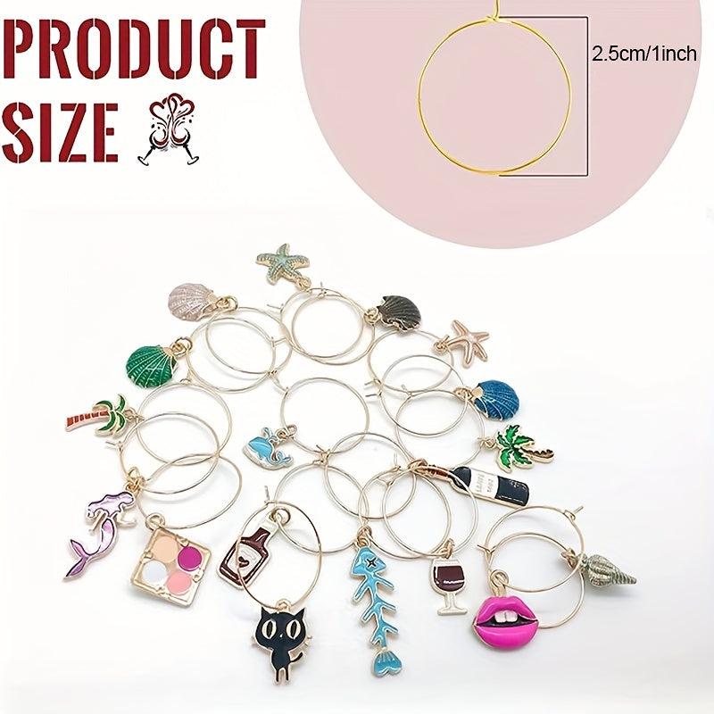Ocean Series Wine Glass Rings - 18pcs