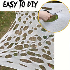 Giant Spider Web Halloween Decorations 350sqft Stretchy Spider Web