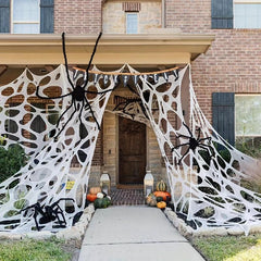 Giant Spider Web Halloween Decorations 350sqft Stretchy Spider Web