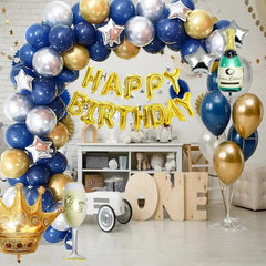 Golden Crown Birthday Party Decoration Set Prince Theme