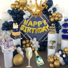 Golden Crown Birthday Party Decoration Set Prince Theme