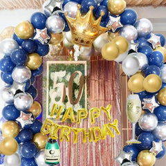 Golden Crown Birthday Party Decoration Set Prince Theme