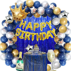 Golden Crown Birthday Party Decoration Set Prince Theme