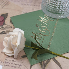 16pcs Green MR&MRS Party Cocktail Paper Napkins Wedding Decor