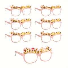 7pcs Team Bride Party Paper Glasses Wedding Decoration