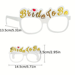 7pcs Team Bride Party Paper Glasses Wedding Decoration