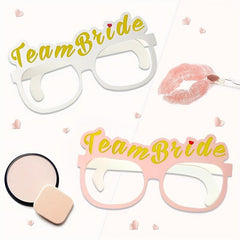 7pcs Team Bride Party Paper Glasses Wedding Decoration