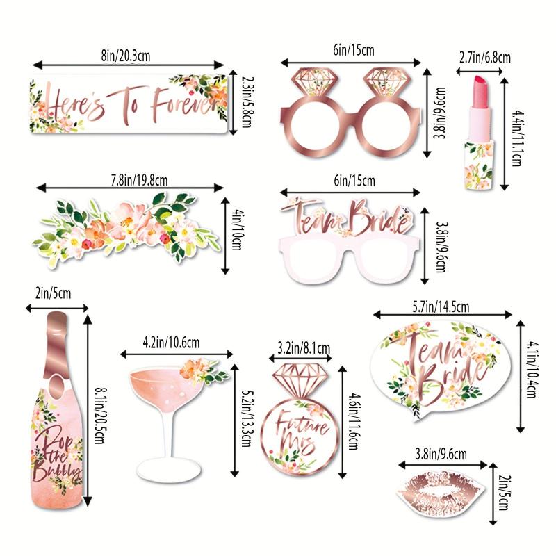 10pcs Bride to be Wedding Photo Props & Decorations - Perfect for Bridal Shower