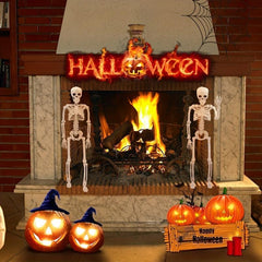2pcs Posable Joints Skeletons Realistic Human Bones Halloween Party Decoration