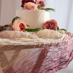 Tie Dye Polyester Table Runner Wedding Decoration