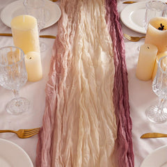 Tie Dye Polyester Table Runner Wedding Decoration