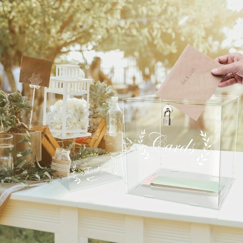Clear Wedding Card Box Rustic Room Decor Ideal Supplies Decorations